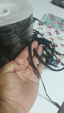 1/4 black elastic 3 yards for 1 dollar