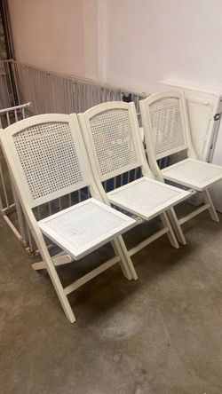 4 folding wood chairs