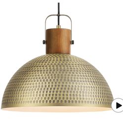 🔥 16” Vintage Pendant Light – Farmhouse Gold Dome Lamp NEW! $85 – Must Go!