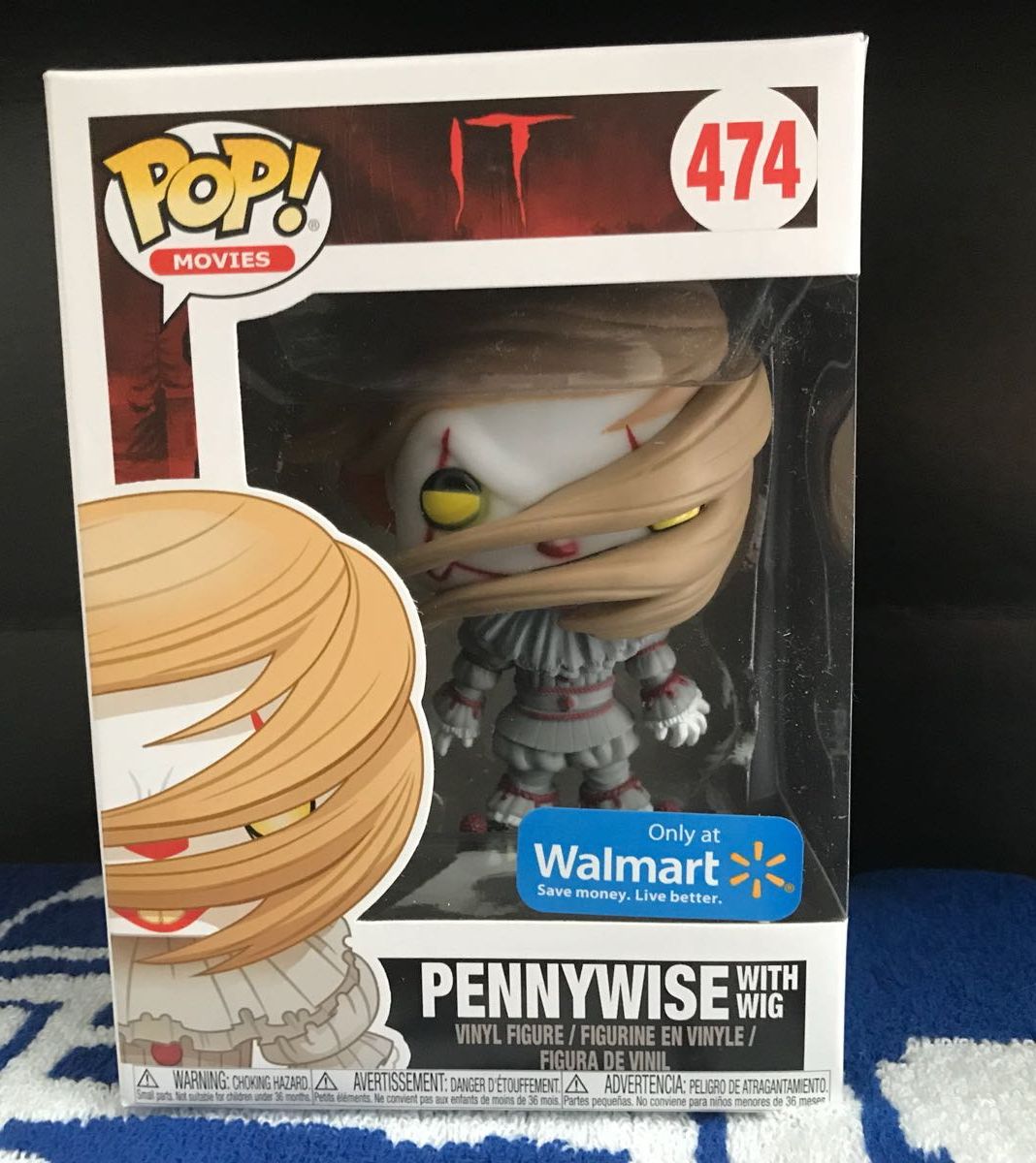 Funko Pop Pennywise w Wig Yellow Eyes Walmart exclusive