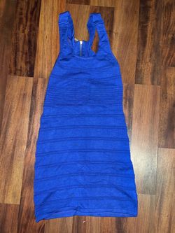 Blue dress with cut out back