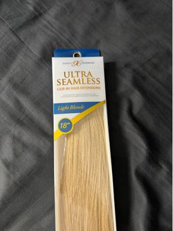 18” Ultra Seamless Clip-in Hair Extensions-Light Blonde