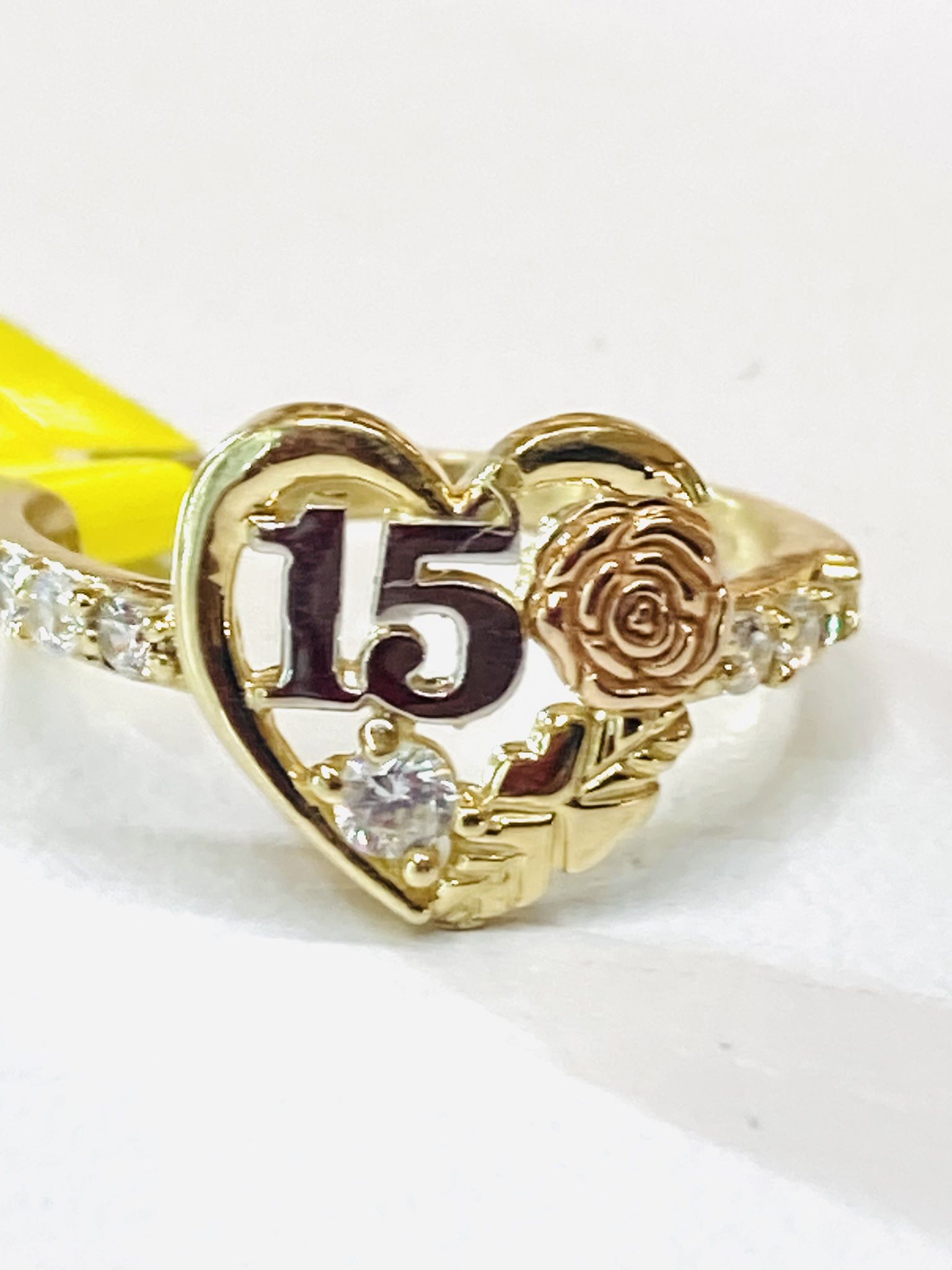 14K REAL GOLD ‘15’ RING