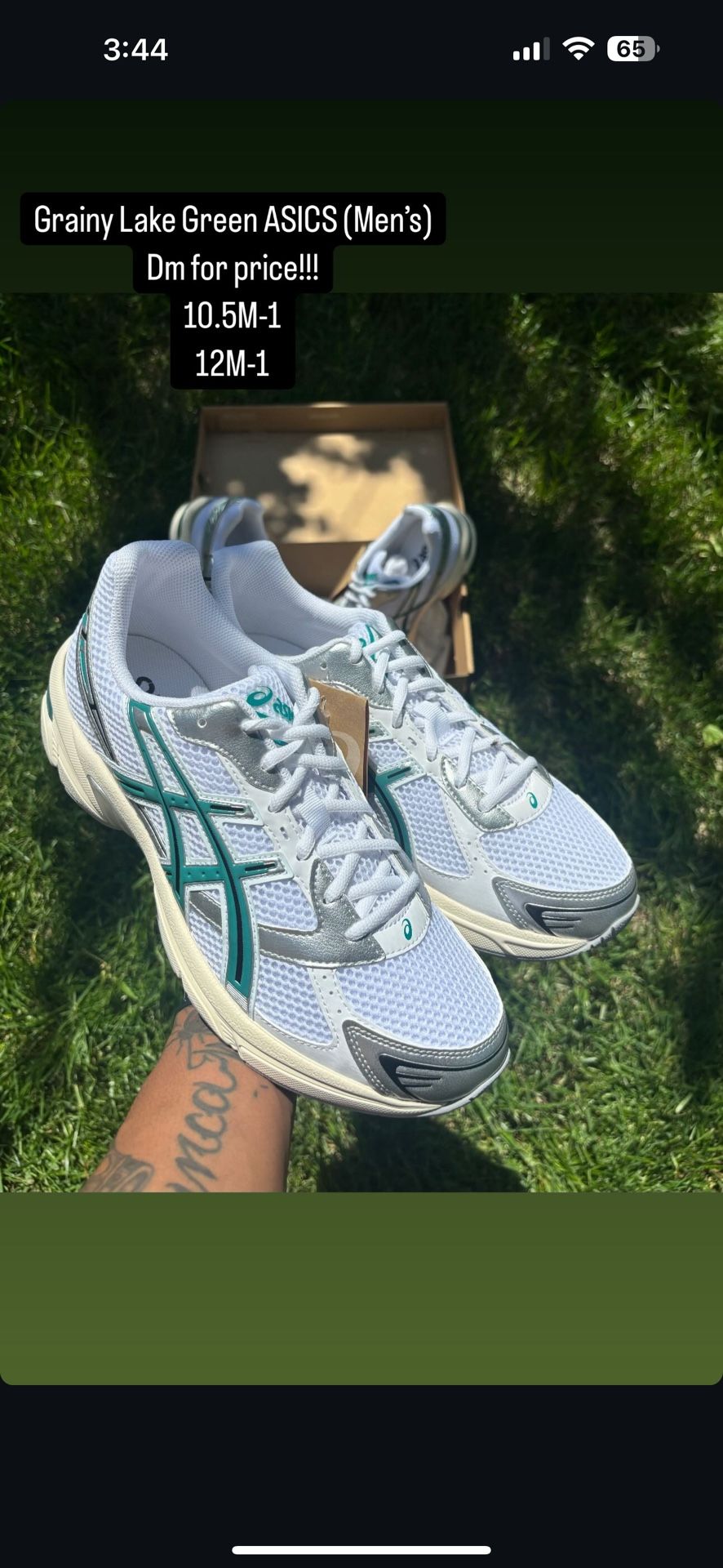 Grainy Lake Asics (sizes 10.5,12 Available)