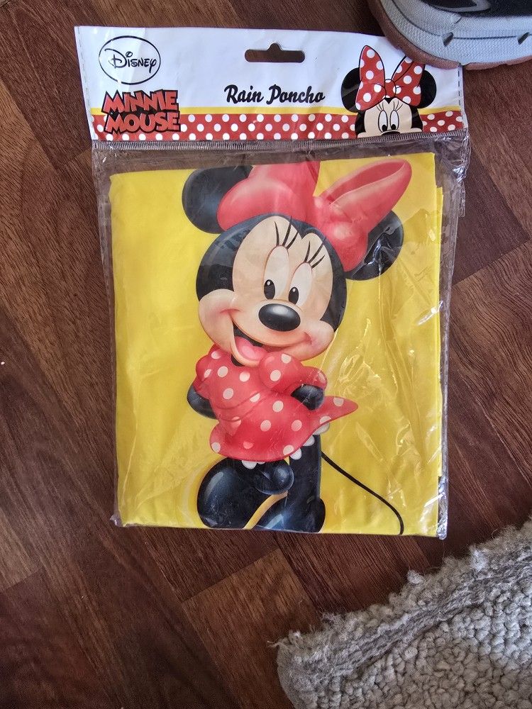 MINNIE MOUSE ADULT RAIN PONCHO NEW