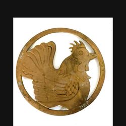 Brass rooster trivet