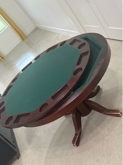 48” Round Convertible Poker Table / Dining Table – Solid Wood