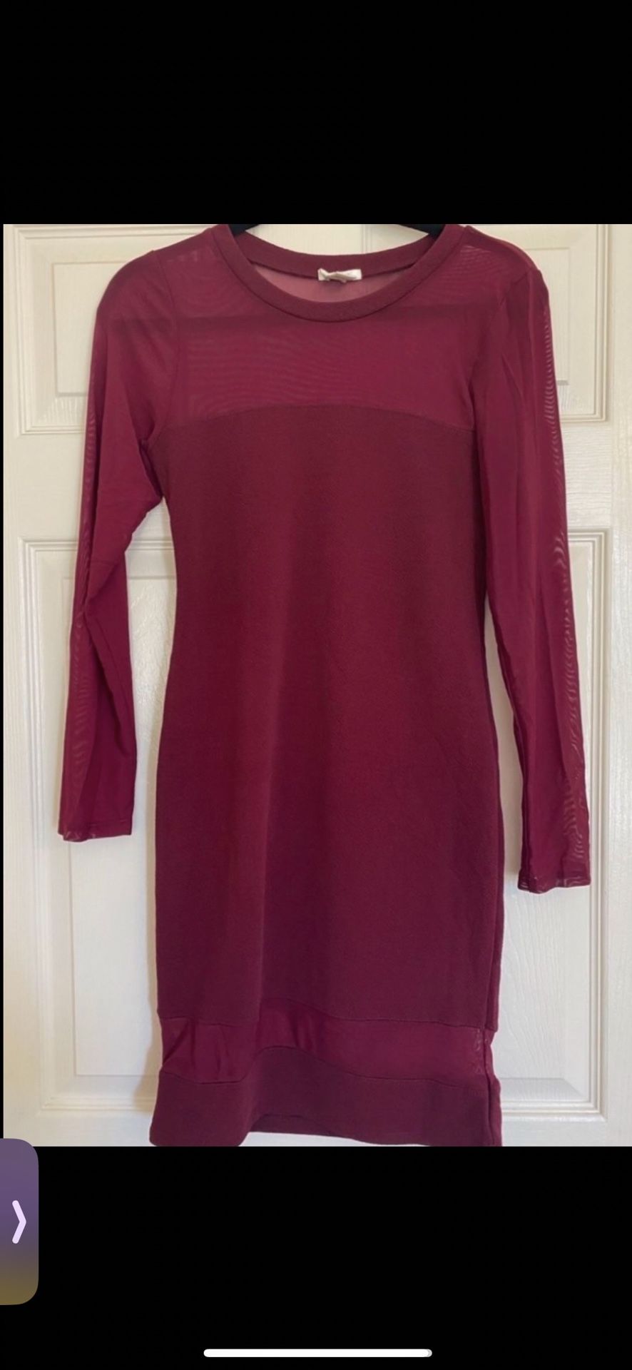burgundy dress medium
