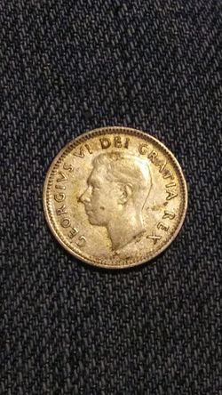 1951 silver Canadian Dime