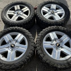 20” Chevy Texas Edition Wheels and 33x12.50r20 Tires 20 Chevrolet Rims 6 Lug Fit Silverado Tahoe Avalanche Sierra Factory original stock 6 Lug Gmc Oem