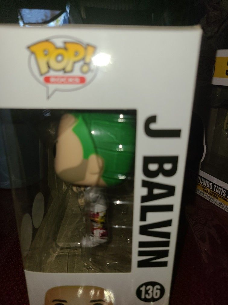 Funko Pop Pops LIMITED EDITION J Balvin Green Hair