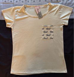 Women’s Andree Joan Yellow T-Shirt with Pocket