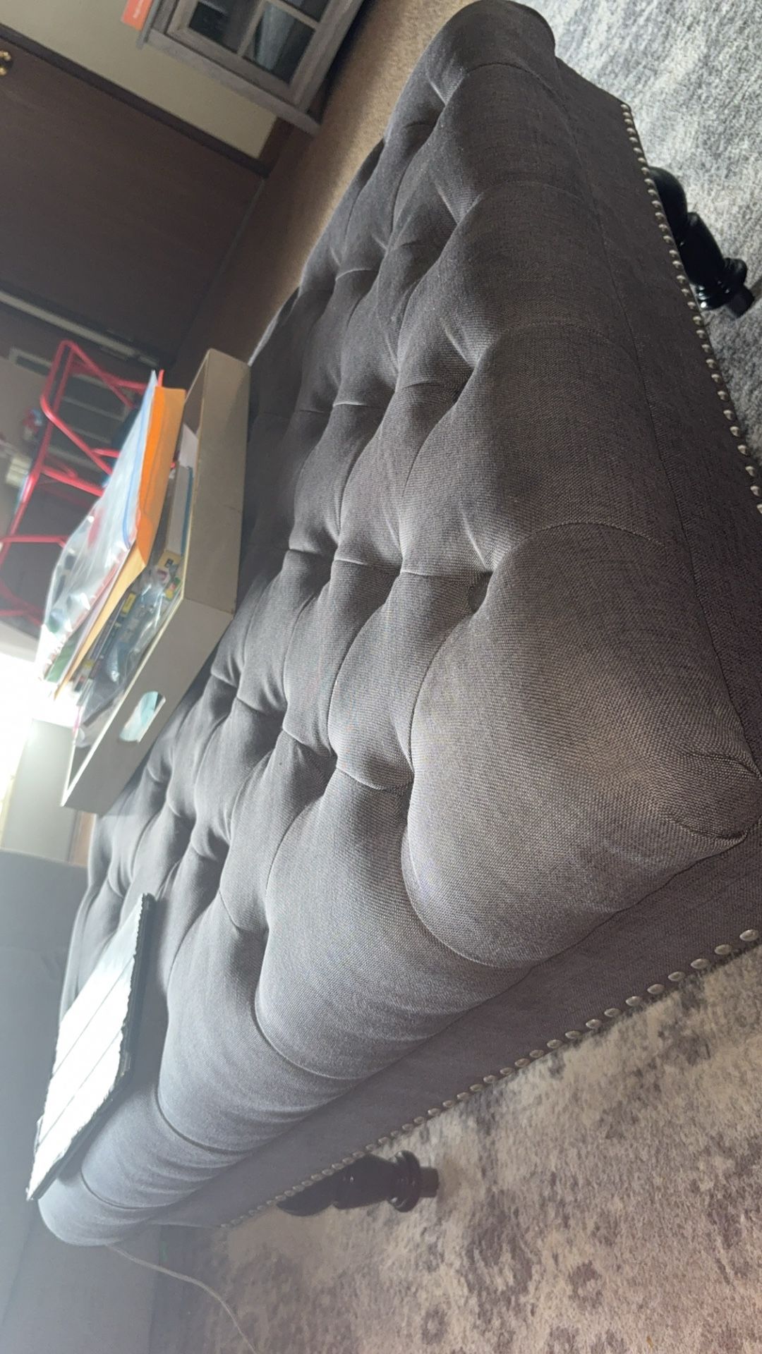 dark grey ottoman coffee table