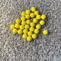 30 Nerf Gun Balls Yellow 