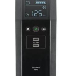 APC Back-UPS Pro 1375VA, 120V, AVR, LCD, 2 USB charging ports, 10 NEMA outlets (4 surge)
