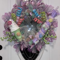 Handmade Candyland Wreath