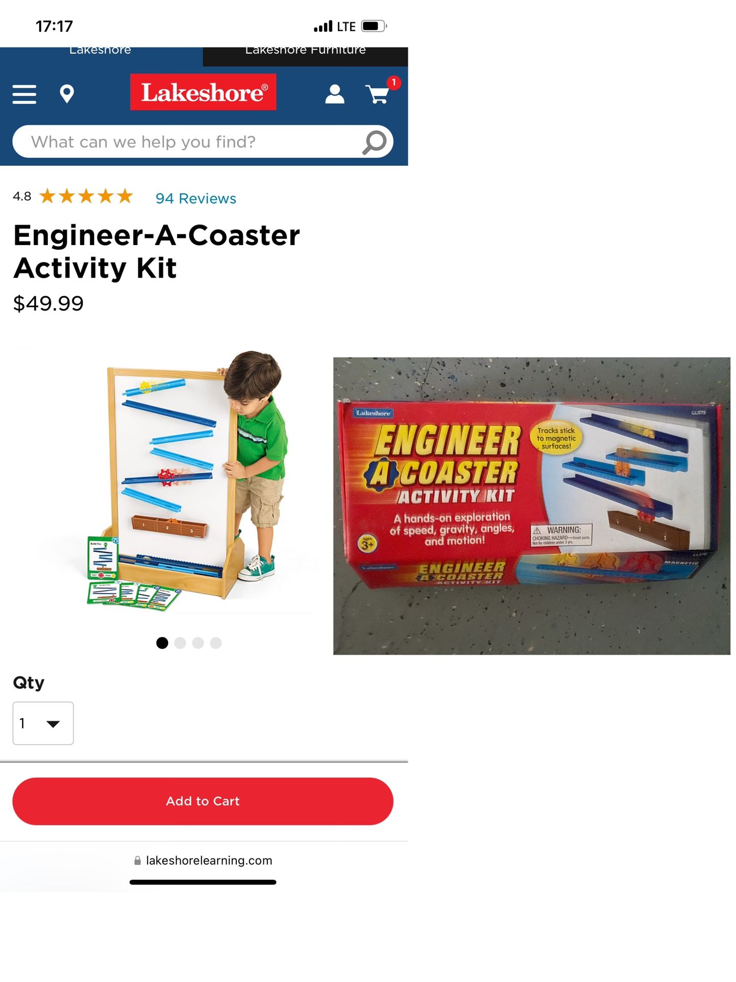 Engineer-A-Coaster Activity Kit (Lakeshore)
