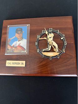 HOF Cal Ripken card clock combo