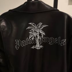 Palm Angels Black Leather Jacket (Men’s L) – 🔥 New!