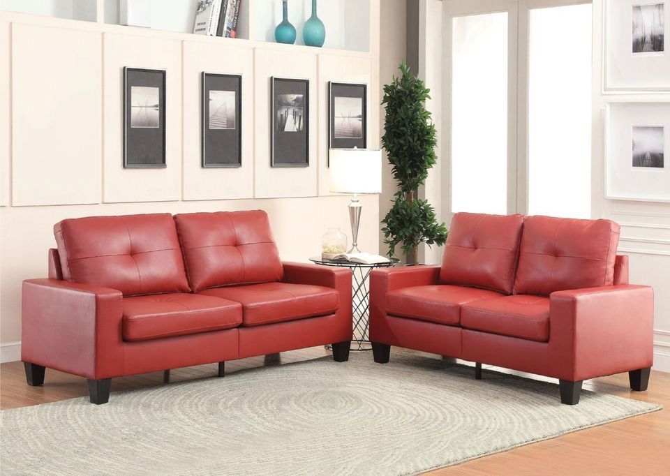 Brand New Red Sofa and Love Seat Set