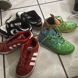 Bundle Big kid shoes size 3y and some 2y