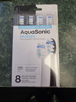 AquaSonic Proflex Replacement Brush Heads 8 Pack NEW