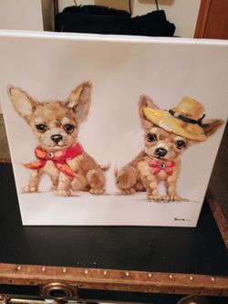 Hand Made Art Deco Canvas Painting 