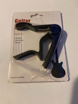 Black Capo for Guitar, Ukulele, Bass - Metal Plastic