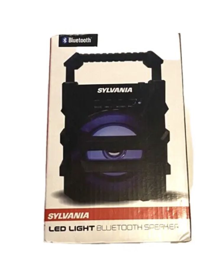 Sylvania SP776-B-DG_CS4 LED Light Rechargeable Bluetooth Wireless Speaker *New*