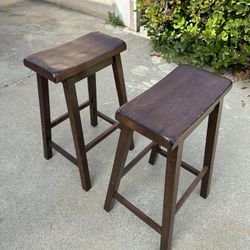 Wooden bar stools