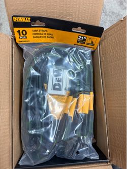 DEWALT Black 21" Rubber Tarp Straps, 10 Pack