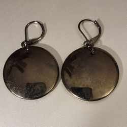 Shinny Brown Gun Metal Earrings
