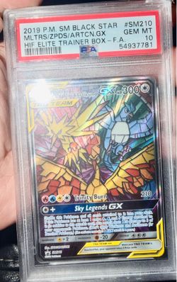 2019 Moltres & Zapdos & Articuno GX SM210 PSA 10