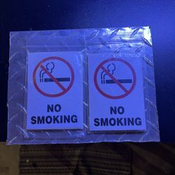 No smoking stickers