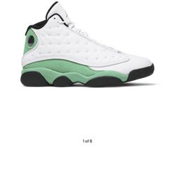 Air Jordan 13 Retro Size 11 1/2 White/Lucky Green – Black