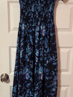 Black Floral Smocked Maxi Dress