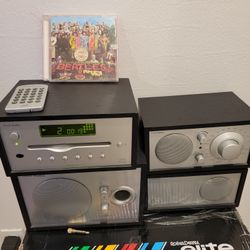 Black Tivoli Audio model Two and Model CD/ Subwoofer 