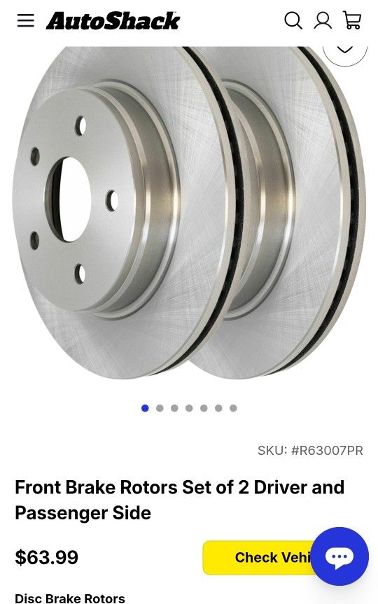 Brake Rotors New # R63027