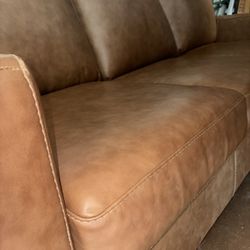 Brown Leather Sofa From Darvin