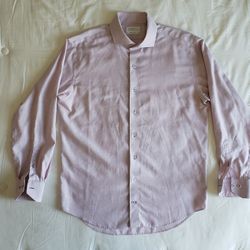 LORENZO UOMO Men's Regular Fit Button-Down Dress Shirt (16.5-34/35) Pale Purple 