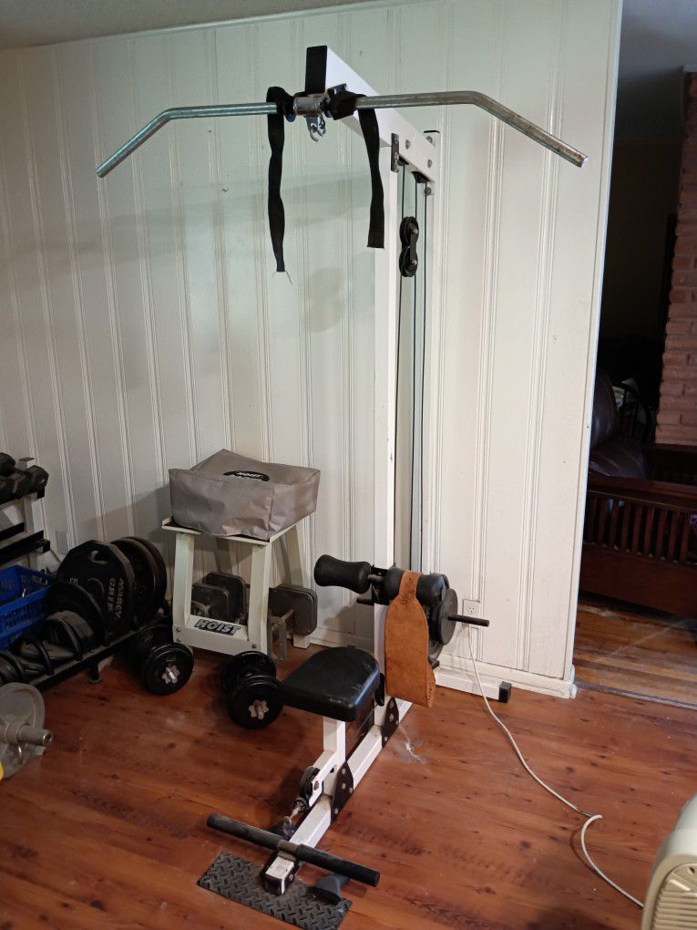 Overhead Lat Machine With Low Row 