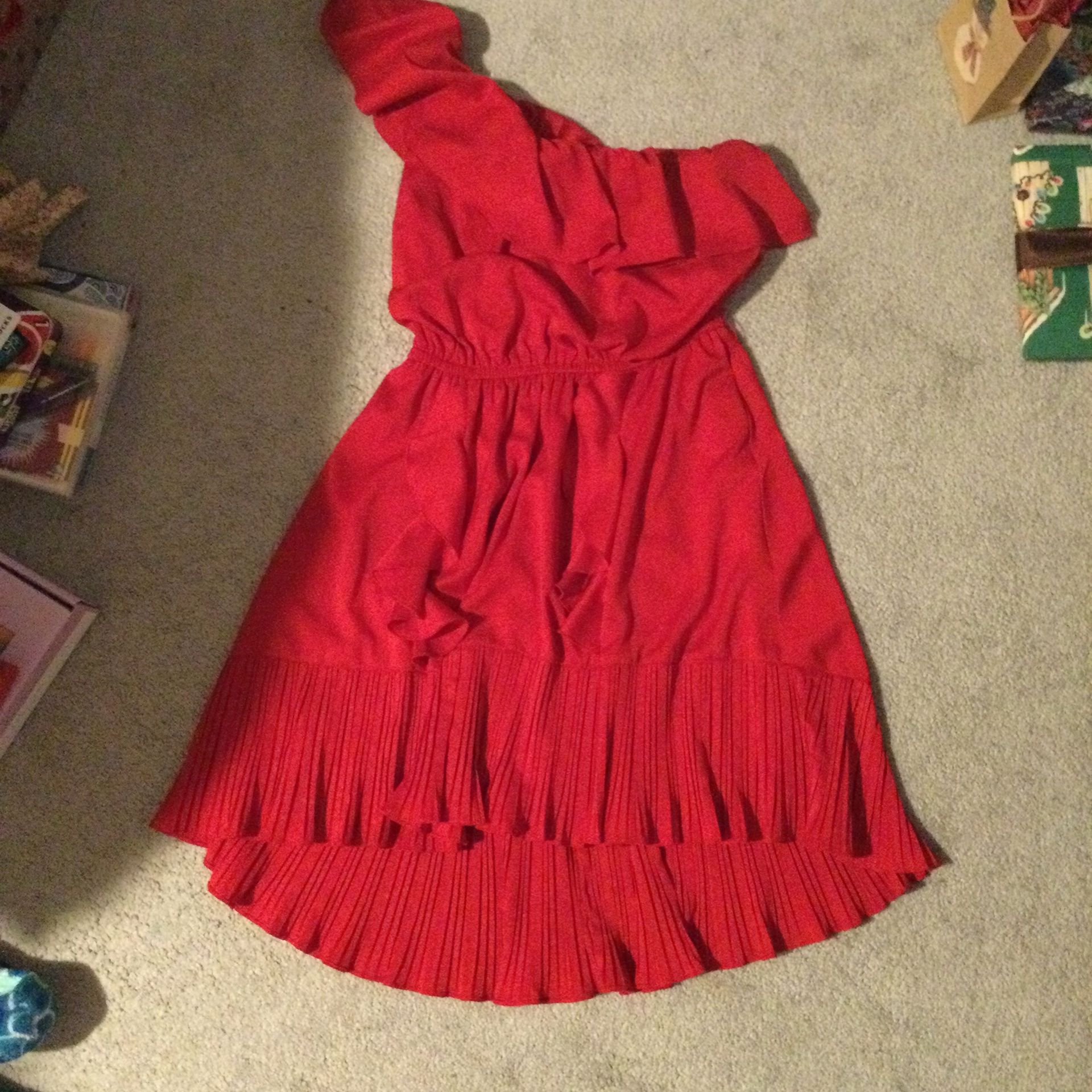 Gorgeous Red One Shoulder Dress