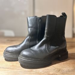 Zara Black Boots For Kids Unisex