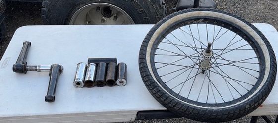 BMX Wheel, Crank Arms, Bike Pegs x6