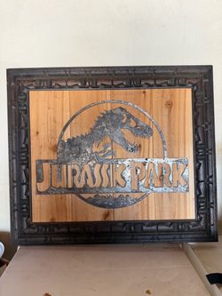 Jurassic Park Wooden Sign