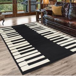 8x10 Music Inspired Piano Rug 