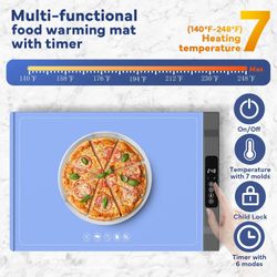Large Electric Food-Warming Mat – 7 Temperature Settings