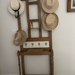 Antique English Umbrella Stand And Hat Rack