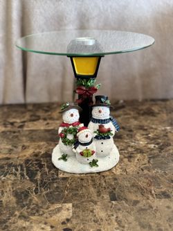 Snowman Cake Plate 