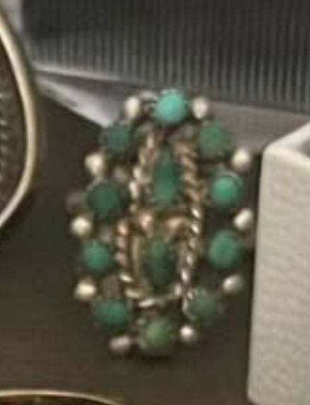 Turquoise Native American Ring Size 7